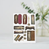 menselijke anatomie poppen lichaamsdelen collage briefkaart (Staand voorkant)