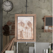 Menselijke anatomie skeletbotten door Leonardo da Poster