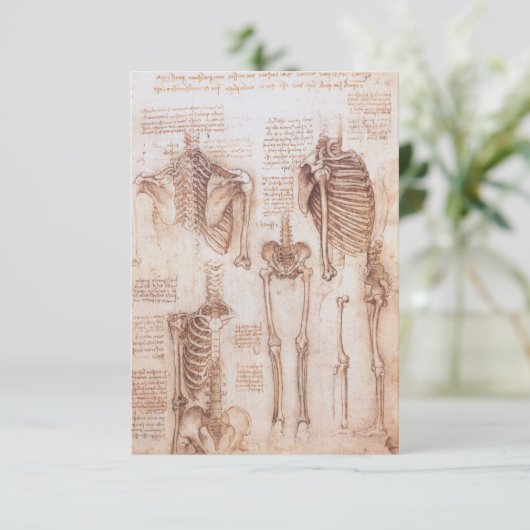Menselijke anatomie Skeleton Botten van Leonardo d (Staand voorkant)