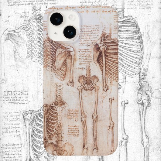 Menselijke anatomie Skeleton Botten van Leonardo d Case-Mate iPhone Case