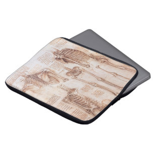 Menselijke anatomie Skeleton Botten van Leonardo d Laptop Sleeve
