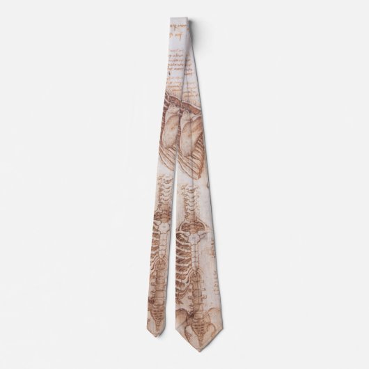 Menselijke anatomie Skeleton Botten van Leonardo d Stropdas (Achterkant)