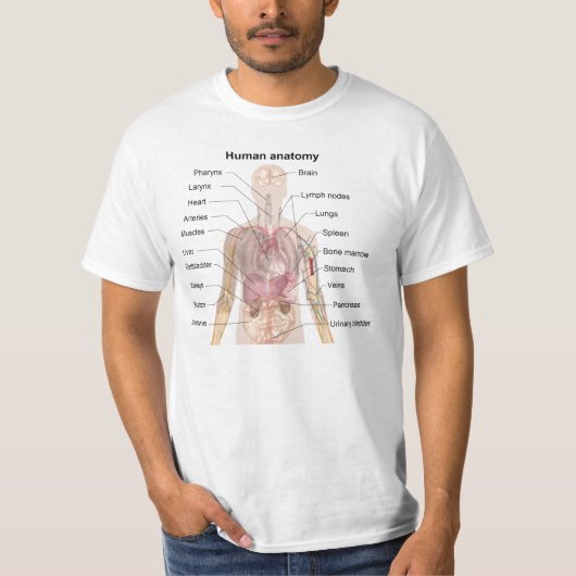 Menselijke anatomie t-shirt (Voorkant)