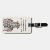 menselijke anatomie Throat, nek, borst, ribben Bagagelabel (Voorkant horizontaal)