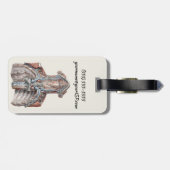 menselijke anatomie Throat, nek, borst, ribben Bagagelabel (Achterkant horizontaal)