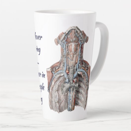 menselijke anatomie Throat, nek, borst, ribben Latte Mok (Rechterhoek)