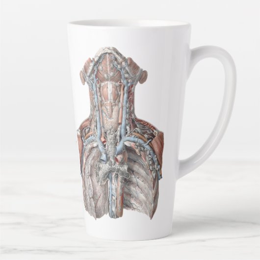  menselijke anatomie Throat, nek, borst, ribben Latte Mok (Rechts)