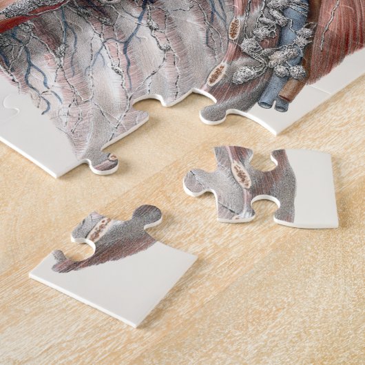  menselijke anatomie Throat, nek, borst, ribben Legpuzzel (Zijkant)