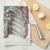  menselijke anatomie Throat, nek, borst, ribben Theedoek (Quarter Fold)