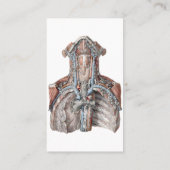  menselijke anatomie Throat, nek, borst, ribben Visitekaartje (Achterkant)