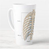Menselijke anatomie van de borst latte mok (Linkerhoek)