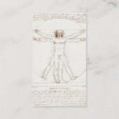 Menselijke anatomie: Vitruviaans Man door Leonardo Visitekaartje (Achterkant)