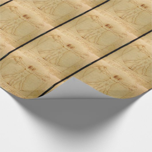 Menselijke anatomie, Vitruviaans Man van Leonardo Cadeaupapier (Hoek)