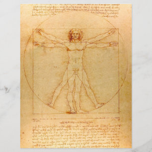 Menselijke anatomie, Vitruviaans Man van Leonardo  Flyer