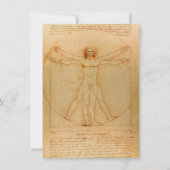 Menselijke anatomie, Vitruviaans Man van Leonardo  Kaart (Voorkant)