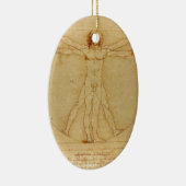 Menselijke anatomie, Vitruviaans Man van Leonardo Keramisch Ornament (Rechts)