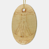 Menselijke anatomie, Vitruviaans Man van Leonardo Keramisch Ornament (Links)