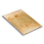 Menselijke anatomie, Vitruviaans Man van Leonardo  Notitieboek (Rechterzijde)