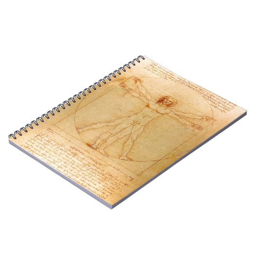 Menselijke anatomie, Vitruviaans Man van Leonardo  Notitieboek (Linkerzijde)