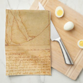 Menselijke anatomie, Vitruviaans Man van Leonardo  Theedoek (Quarter Fold)