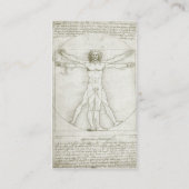 Menselijke anatomie, Vitruviaans Man van Leonardo  Visitekaartje (Achterkant)