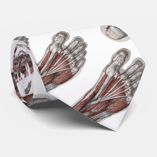  menselijke anatomie Voetafdruk podiatry Feet Stropdas (Opgerold)