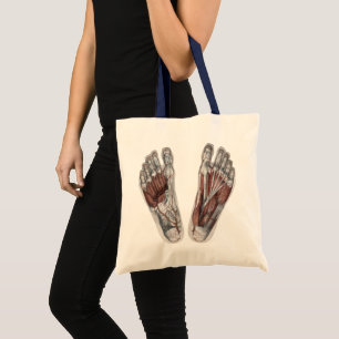  menselijke anatomie Voetafdruk podiatry Foot Tote Bag