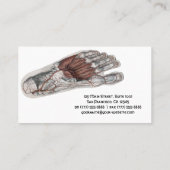  menselijke anatomie Voetafdruk podiatry Foot Visitekaartje (Achterkant)