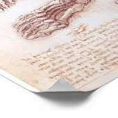 Menselijke anatomie voetbeenderen door Leonardo da Poster (Hoek)