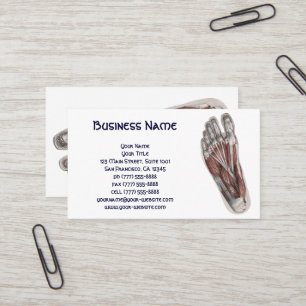 menselijke anatomie voetenvoeding visitekaartje