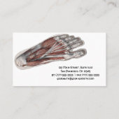 menselijke anatomie voetenvoeding visitekaartje (Achterkant)