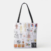 Menselijke anatomie volledige kleurenkaarten tote bag (Achterkant)