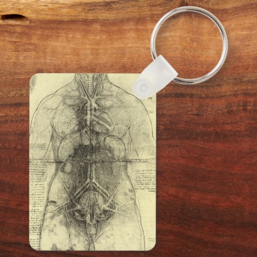 Menselijke anatomie, Vrouw Torso van Leonardo da V Sleutelhanger (Achterkant)