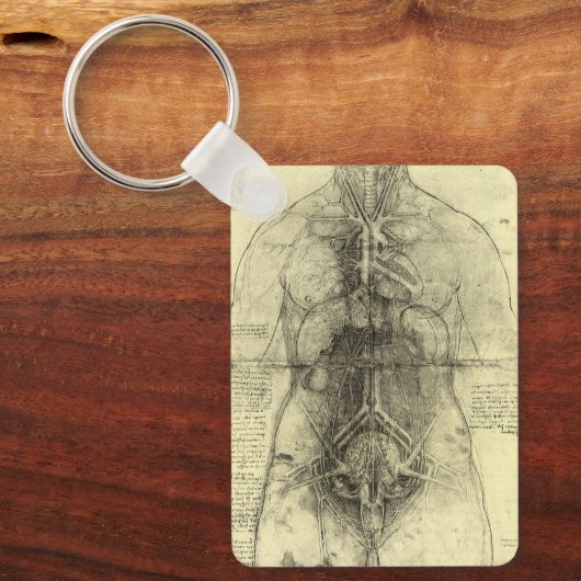 Menselijke anatomie, Vrouw Torso van Leonardo da V Sleutelhanger (Voorkant)