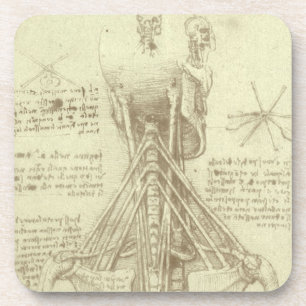 Menselijke anatomie wervelkolom door Leonardo da V Drankjes Onderzetter