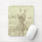 Menselijke anatomie wervelkolom door Leonardo da V Muismat (Met muis)