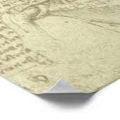 Menselijke anatomie wervelkolom door Leonardo da V Poster (Hoek)