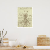 Menselijke anatomie Wervelkolom door Leonardo da V Poster (Keuken)