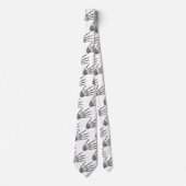  menselijke anatomie wetenschap, skelethanden stropdas (Voorkant)