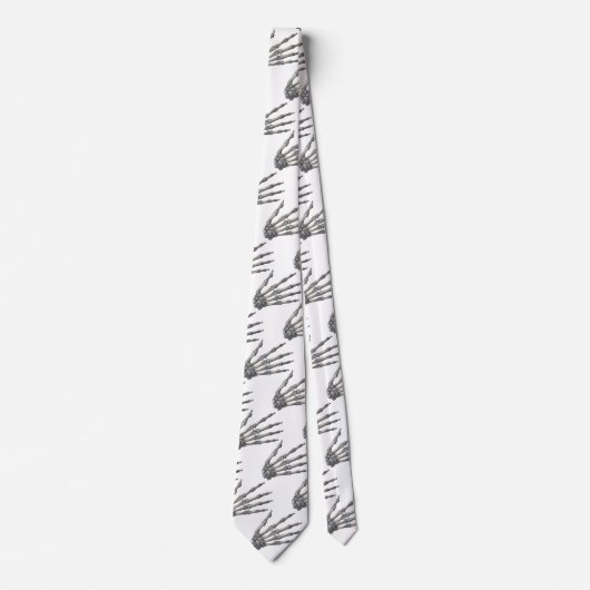 menselijke anatomie wetenschap, skelethanden stropdas (Voorkant)