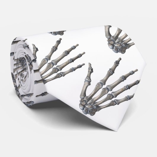  menselijke anatomie wetenschap, skelethanden stropdas (Opgerold)