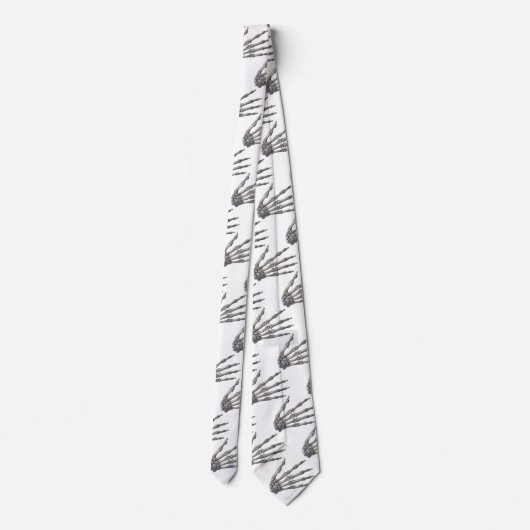  menselijke anatomie wetenschap, skelethanden stropdas (Achterkant)