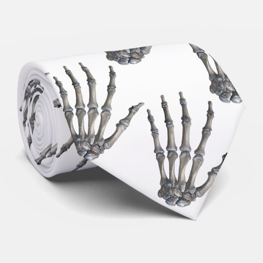 menselijke anatomie wetenschap, skelethanden stropdas (Opgerold)