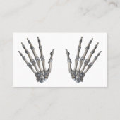 menselijke anatomie wetenschap, skelethanden visitekaartje (Achterkant)