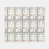 Menselijke anatomiekaarten fleece deken (Voorkant (Horizontaal))