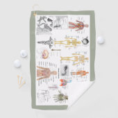 Menselijke anatomiekaarten golfhanddoek (Insitu)