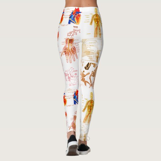 Menselijke anatomiekaarten leggings (Achterkant)