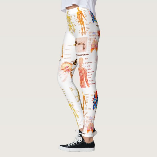 Menselijke anatomiekaarten leggings (Links)