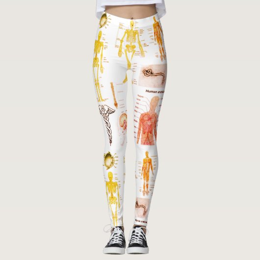 Menselijke anatomiekaarten leggings (Voorkant)