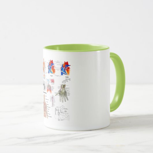 Menselijke anatomiekaarten mok (Voorkant rechts)